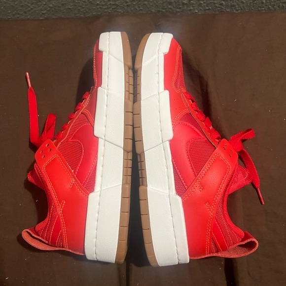 Nike Red and White Athletic Shoes Dunk Low Disruptive fits kids size 4.5 new - Picture 2 of 6